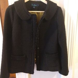 Boden US Size 4 Black 100% Wool Blazer